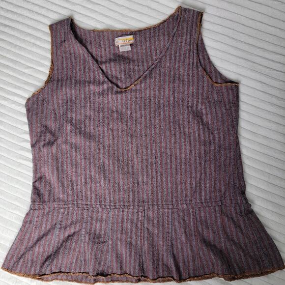 Tribe Art You Wear Boho Beachy Tank M Handwoven Cotton Cottagecore Festival Top - Picture 7 of 9